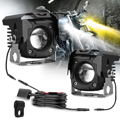 Motorcycle Spotlight Strobe 6 Modes With Control Cable Set(SK1 POR)