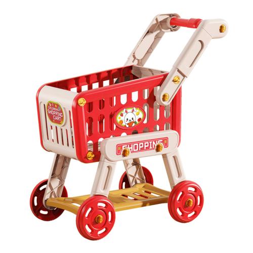 

Children Stroller Pretend Play Shopping Cart Toy, Style: Red