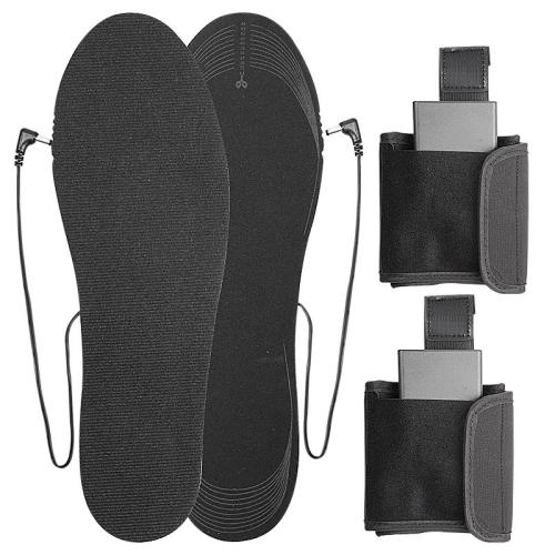 

Strap Portable Men Women Cuttable Heating Insoles Washable Foot Warm EVA Electric Heated Shoes Pad, Size: Uniform (35-44)(Black)