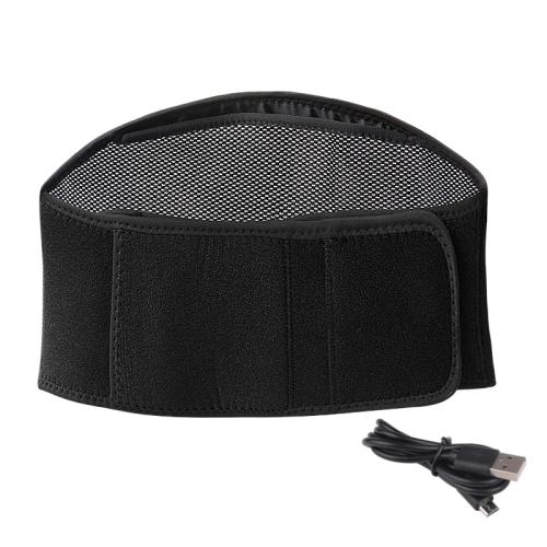 

USB Electric Heating Warming Anti-cold Waist Protector Adjustable Sport Support Heat Pad Therapy Waist Belt, Size: Uniform(Black)