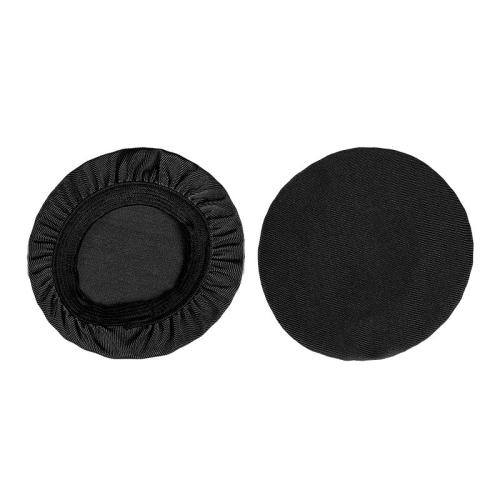 2pcs Universal Round Reusable Headset Dust Cover Sweat-proof Breathable Protective Cover, Color: S Black