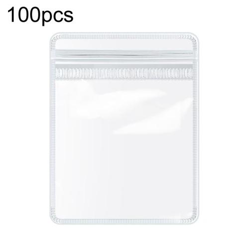 

100pcs Portable PVC Jewelry Storage Bags Transparent Antioxidant Dustproof Earring Necklace Bracelet Seal Bags, Size: 5x7cm