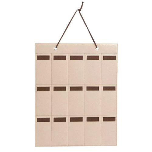 Felt Eyeglasses Storage Bag Sunglasses Storage Hanging Bag Behind Door Multi-Compartment Organizer(Khiki)