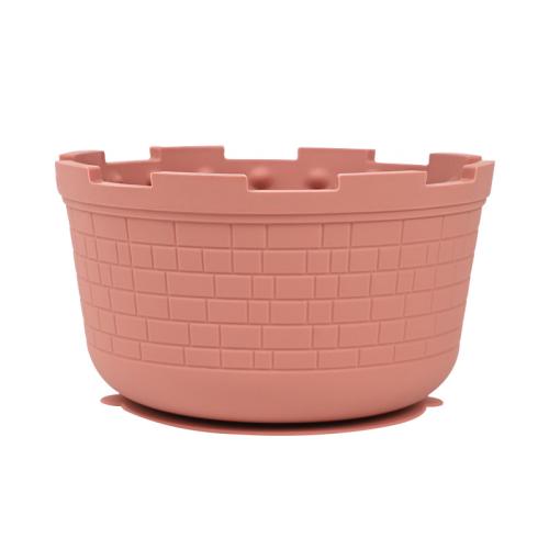 

2-in-1 Silicone Anti-choking Pet Slow Licking Bowl with Suction Cup(Pink Brown)