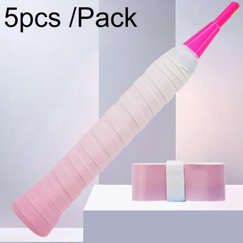 

5pcs /Pack Gradient Badminton Racket Flat Non-Slip Sweat-Absorbent Hand Glue(Pink)