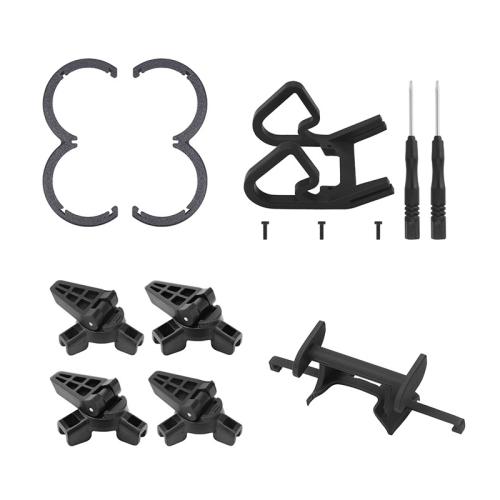 

For DJI Neo CQT Impact Protection Cover + Bumper + Folding Stand + Tail Wing 4 In 1 Set(Black)