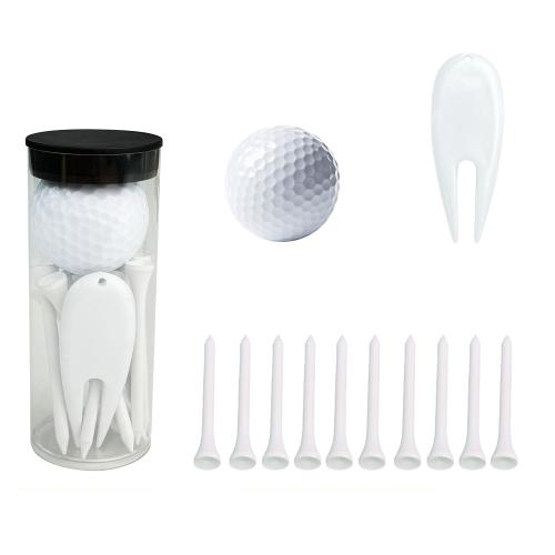 PVC Cylinder Golf Ball Tee Kit  Accessories, Spec: White Set 1