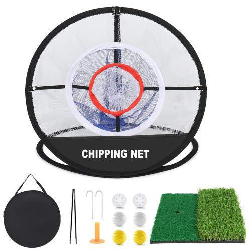 

Golf Practice Net 2-In-1 Grass Mat Set For Indoor Outdoor Use Without Putter