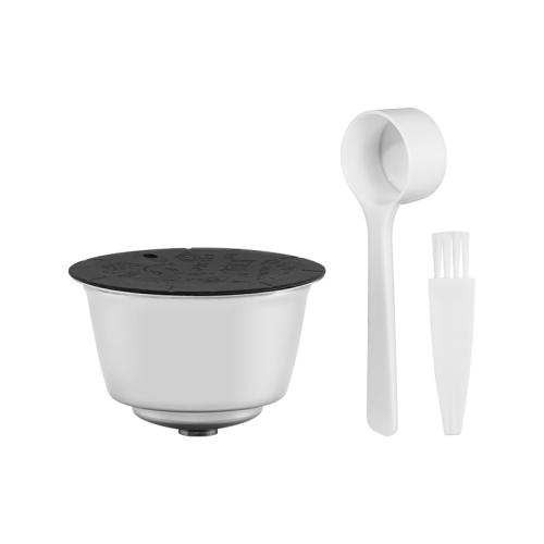 For Dolce Gusto Coffee Maker Stainless Steel Reusable Coffee Capsule Shell, Style: Capsule+Brush And Scoop