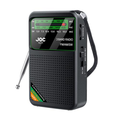 

JOC TG-77 Mini FM / AM / SW Portable Full-band Full-channel Radio(Black)