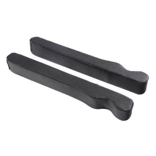 4156 1pair Car Seat Gap Plugs Leakproof Strips Vehicle Interior Supplies Seat Side Seam Strips(Black)