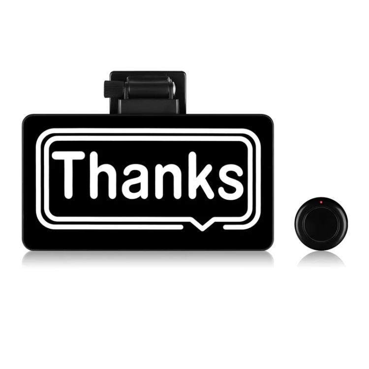 Car Projection Screen Remote Control Button Overtaking Thanks Screen(Black)