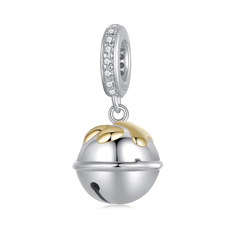VOROCO S925 Sterling Silver Charms & Glass Beads - DIY Bracelet Making, With Zircon Details