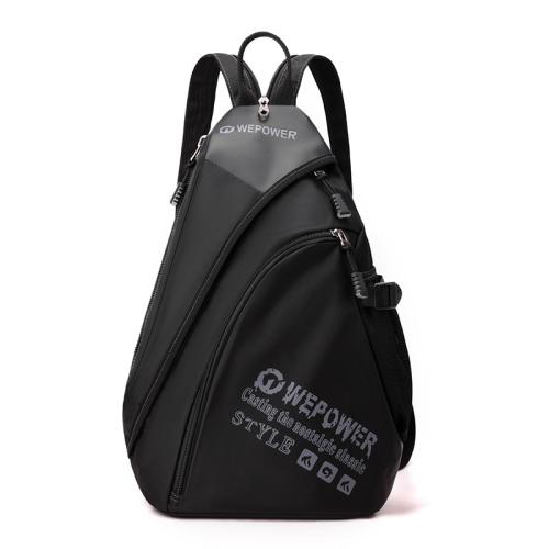 

WEPOWER Commuting Travel Backpack Splash-proof Nylon Chest Bag(Black)