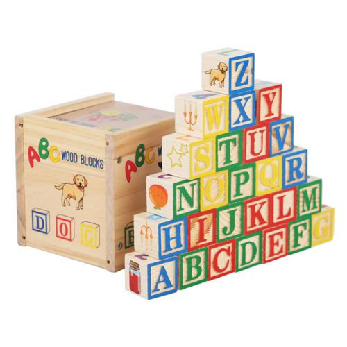 

Children Wooden 27pcs Building Blocks Puzzle Toy Teaching Aids Capital Letters Numbers Blocks Stacking Tower(Colorful)