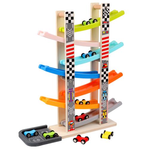 

Wooden Fun Multi Track Game Gliding Car Inertia Slide With Parking Lot Puzzle Parent-child Toys, Spec: 7 Layers