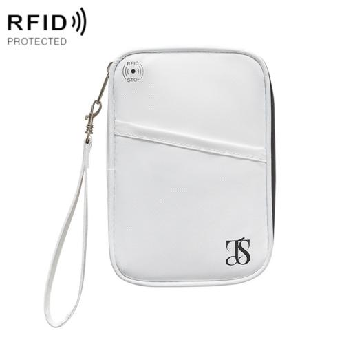 

TRAVEL SEASON RFID Anti-theft Passport Clip ID Bag Waterproof Protective Case Travel Organizer Bag, Color: Small White