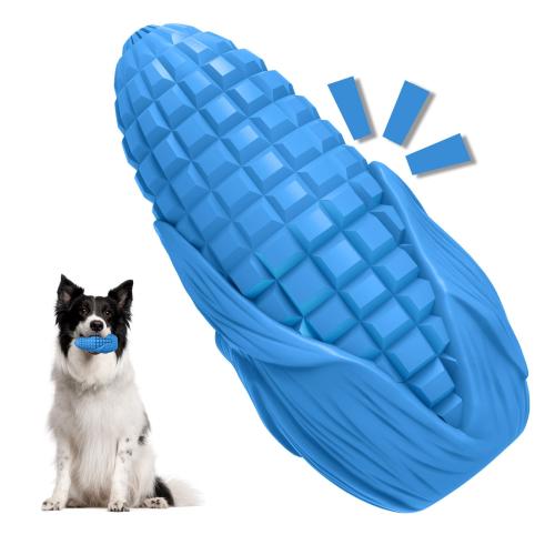 

Corn Shaped Bacon Scented Pet Chewable Teething Stick Dog Sounding Toy(Lake Blue)