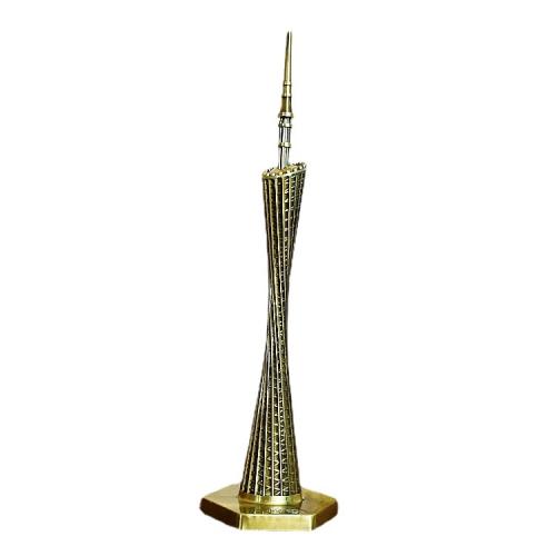 

18cm Alloy Canton Tower Model Small Barbarian Waist Ornament(Bronze Color)