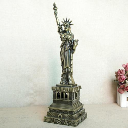 

15cm Home Metal Crafts Ornament Statue of Liberty Model Arrangement(Bronze)