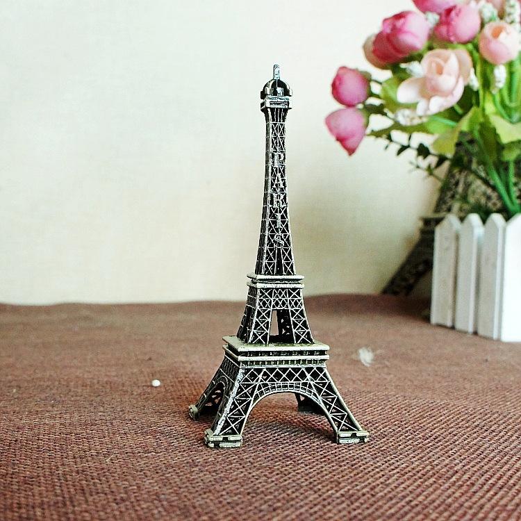 

13cm Metal Eiffel Tower Model Photo Prop Ornament(青铜色)