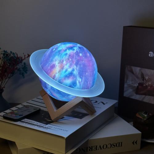 

RGB Lighting Planet Shape Desktop Bluetooth Speaker Home 3D Subwoofer(Dream Star Rings)