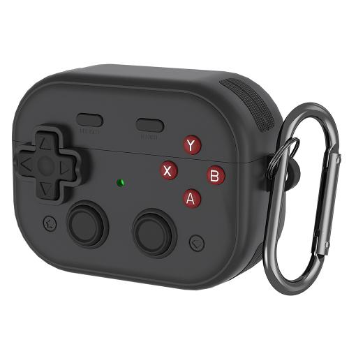 

For AirPods 3 Earbuds Cover Retro Game Console Protective Case with Lock Design(Black)