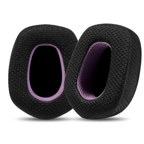 

For Logitech G733 LIGHTSPEED Headset 1pair Ear Pads Sponge Soft Cushion, Color: Weaving Black Purple