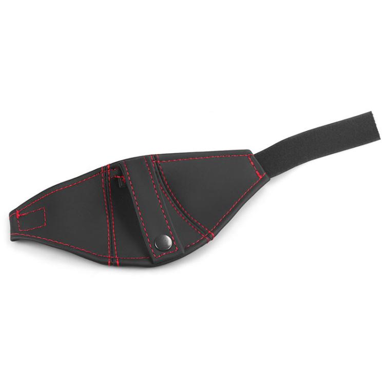 

Car Seat Safety Belt Buckle Racing Car Seat Belt Limiter Guard(Leather Red Line)