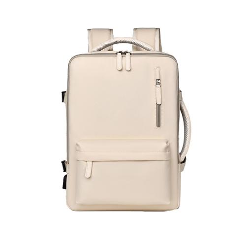

OUMANTU 8190 Large-capacity Expandable Waterproof Business Travel Backpack with USB Port(Beige)