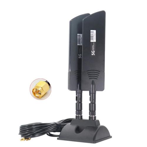 

42dbi 5G Router External Antenna Outdoor Long Range WiFi Signal Coverage Booster, Spec: SMA Male Black