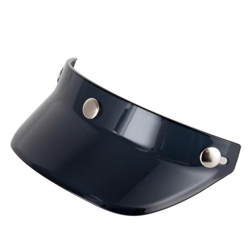 

Motorcycle Helmet Brim Retro 3-Button Helmet Visor Sunshade Protection Half Helmet Hat Brim(Dark Tea)