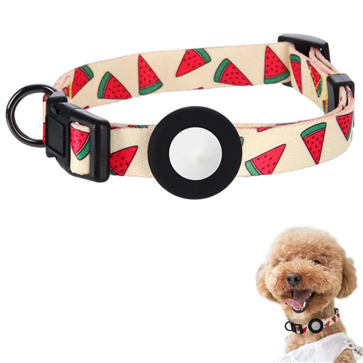 

For AirTag Tracker Waterproof Silicone Case Pet Collar Cats Dog Neck Collar, Size: S(Watermelon)