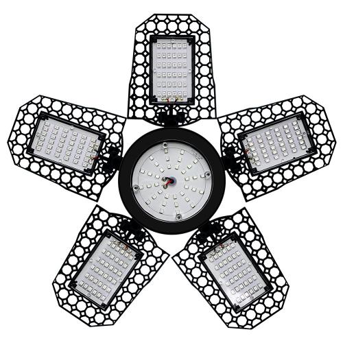 

216 LEDs Five Leaf Foldable Transformable LED Plant Light Greenhouse Nursery Red and Blue Plant Fill Lights