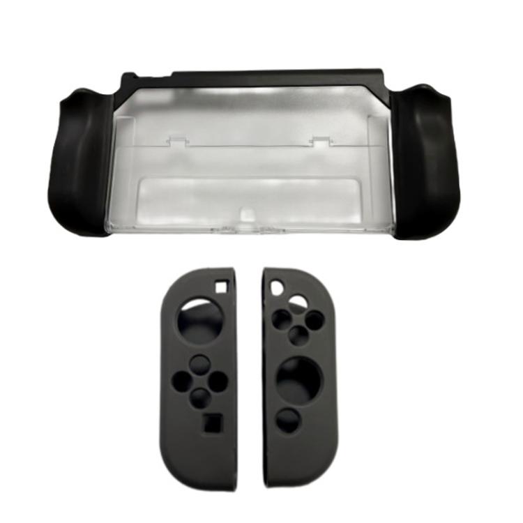 

For Nintendo Switch OLED / Joy-Con 2 In 1 Protective Case TPU Cover Support(Black)