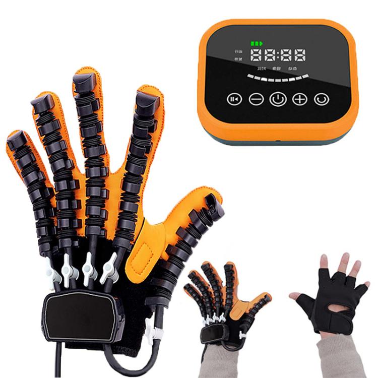 

Hand Five Finger Training Gloves Split Finger Massage And Exercise Equipment US Plug, Color: Orange Left Hand XS