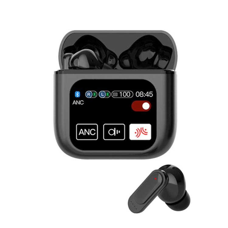 

1.9" TFT Full-Color Touchscreen Wireless 5.4 Earbuds ANC+ENC Dual Noise Cancelling in-Ear Sports Earphones(Black)