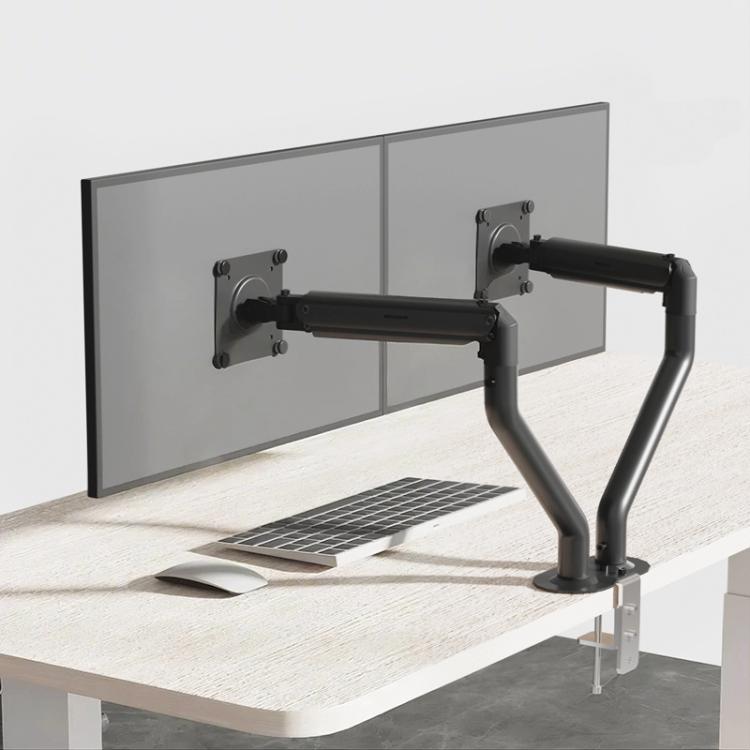

17-32 Inch Dual Monitor Mount Gas Spring 360 Degree Heavy Duty Floating Desk Arm(Black)