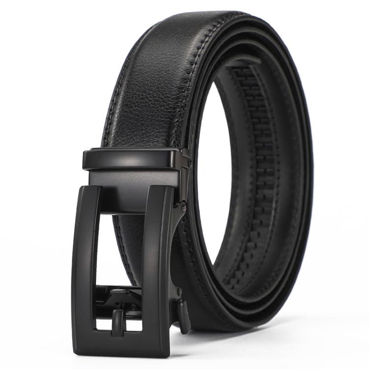 

Dandali Men Leather Automatic Buckle Belt, Length: 110cm(Black)