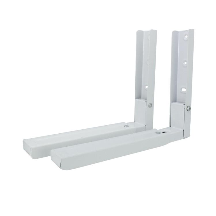 

2pcs /Set Retractable Folding Microwave Oven Bracket Carbon Steel Kitchen Shelf(White)