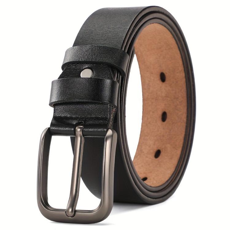 

Dandali Men Antique Leather Pin Buckle Belt Casual Simple Pin Buckle Belt, Length: 110cm(Black)