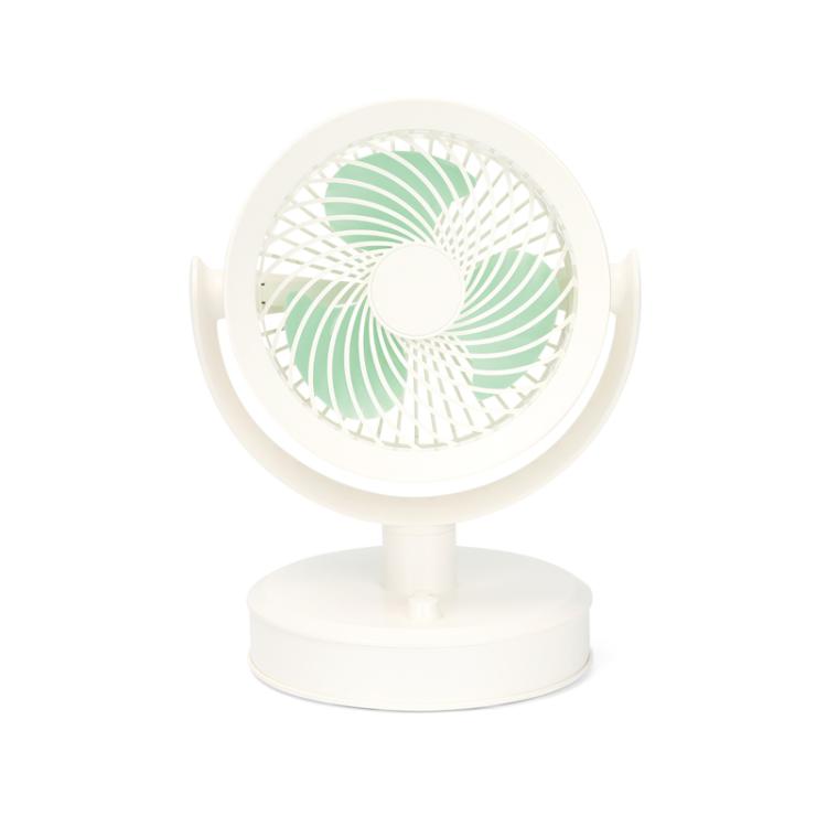 

Desktop Fan Outdoor Student Office Portable Rechargeable USB Tabletop Small Fan, Color: Without Light (White)