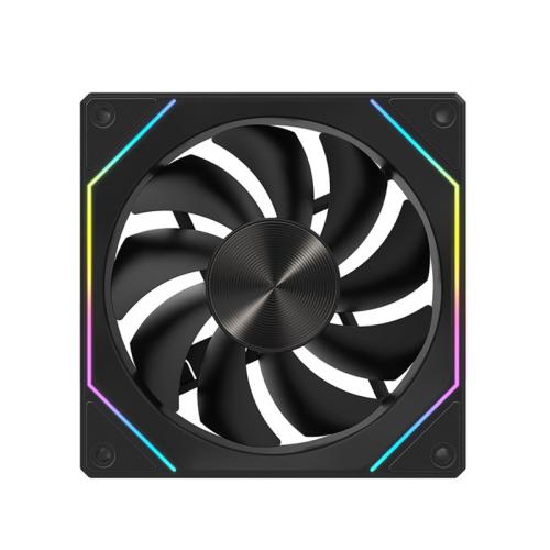 

4RS 12cm Computer Case Fan with Infinity Mirror ARGB Thermal Control & Ultra Quiet Cooling(Forward Black)