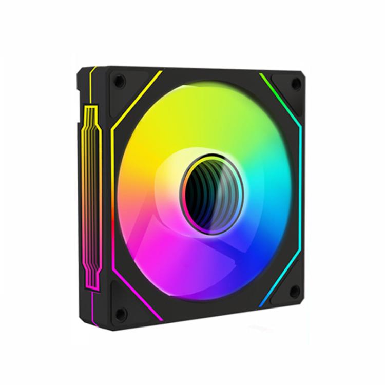 Ventilateur de boîtier d'ordinateur Prism 4RRO 12 cm ARGB Sync PWM silencieux (cadre noir inversé)