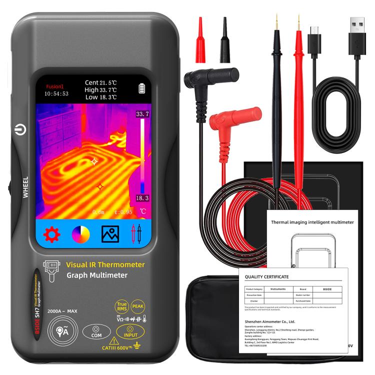 

BSIDE SH7 Standard Thermal Imager Multimeter Handheld Touch Screen High Accuracy Thermometer