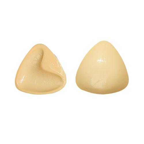 

Double-Sided Silicone Thickened Inserts Gather Triangle Breast Pads, Size: S/A(White Skin Color With Orange Box)