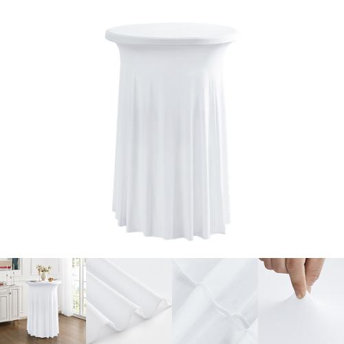 

Simple Premium Feeling Business Conference Cocktail Bar Cover Round Sundress Stretch Table Cover, Size: 60x110cm(White)