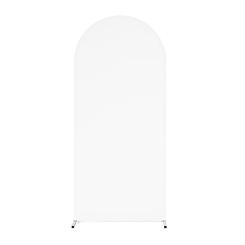 

4FT-120x50cm Arch Fabric Cover U Shape Spandex Stretch Cloth Cover Wedding Birthday Party Background Decoration(White)