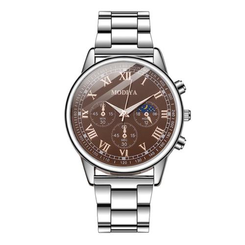 

RUO LIN DO GD301 Men Steel Strap Simple Watch(Brown)