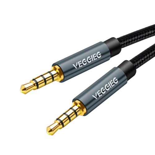

VegGieg Aux Car Audio Cable 3.5mm Male To Male Connection Cable For Phone Computer Stereo Amplifier Earphone, Length: 1m(Braided)